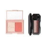 Ideal Swan Dual-Color One Swipe Eyeshadow Blush Set, Waterproof Highly Pigmented Long Lasting with Exquisite Glitters and Smooth Texture for Girl, Women