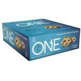 ONE 1 ONE Protein Bars, Chocolate Chip Cookie Dough, Gluten Free Protein Bars with 20g Protein and only 1g Sugar, Guilt-Free Snacking for High Protein Diets, 2.12 oz (12 Pack)