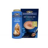 Needzo Ghirardelli Sea Salt Caramel Hot Cocoa Gift Pack, Sea Salt Caramel Sauce, Hot Cocoa Mix With Chocolate Chips, Gift Set