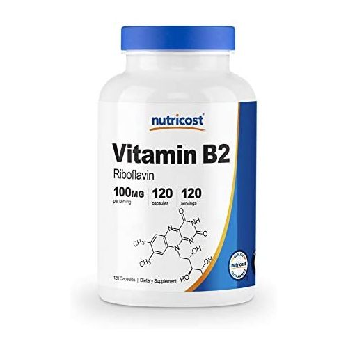 Nutricost Vitamin B2 (Riboflavin) 100mg, 120 Capsules - Gluten Free and Non-GMO