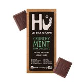 Hu Chocolate Bars | 4 Pack Crunchy Mint Chocolate | Natural Organic Vegan, Gluten Free, Paleo, Non GMO, Fair Trade Dark Chocolate | 2.1oz Each