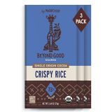 Beyond Good | Crispy Rice Dark Chocolate Bars, 3 Pack | Easter Chocolate | Organic, Direct Trade, Vegan, Kosher, Non-GMO | Single Origin Uganda Dark Chocolate