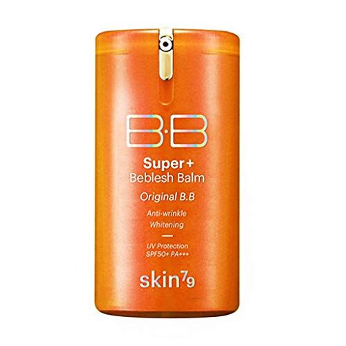  [SKIN79] Super Plus Beblesh Balm Triple Function Orange BB Cream #21 Yellow Beige (SPF50/PA+++) 1.35 fl.oz. (40 ml) - Rich Vitamin Complex Care Healthy and Vital Skin, High Coverag
