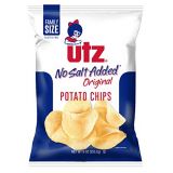 UTZ No Salt Added Original Potato Chips 9.5 Ounces (4 Bags)
