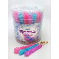 Candy Envy Mermaid Rock Candy Sticks - 36 Individually Wrapped Rock Candy on a Stick - Includes How to Build a Candy Buffet Table Guide