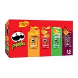 Pringles Potato Crisps Chips, Flavored Variety Pack, Original, Cheddar Cheese, Sour Cream and Onion, BBQ, 20.6 oz (15 Cans)