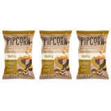 Pipcorn Heirloom Corn Dippers - Truffle (3 Pack of 9.25oz Bags) - No Artificial Anything, Vegan, Gluten Free, 3 Simple Ingredients - Non-GMO Heirloom Corn, Sunflower Oil, Sea Salt,