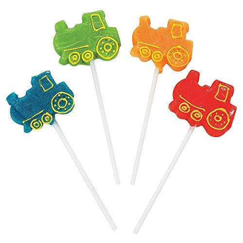  Fun Express Train Shaped Assorted Suckers 12ct - 12 Pieces