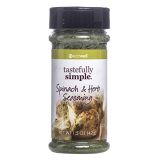 Tastefully Simple Spinach & Herb Seasoning - Perfect on Potato Salad, Pasta Salad, Eggs and Quiche - 1.5 oz