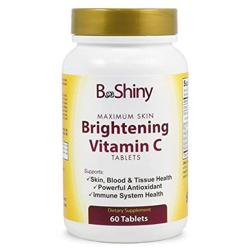  BeShiny Vitamin C Complex 1000 mg Tablets for Skin Lightening Brightening Antioxidant with Rose Hips and Bioflavinoids Immune Support Supplement Healthy Aging Builds Energy and Overall Wel