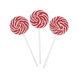 Fun Express Red and White Swirl Pop Suckers (24 Individually Wrapped Lollipop) Party Candy