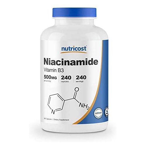  Nutricost Niacinamide (Vitamin B3) 500mg, 240 Capsules - Non-GMO, Gluten Free, Flush Free Vitamin B3