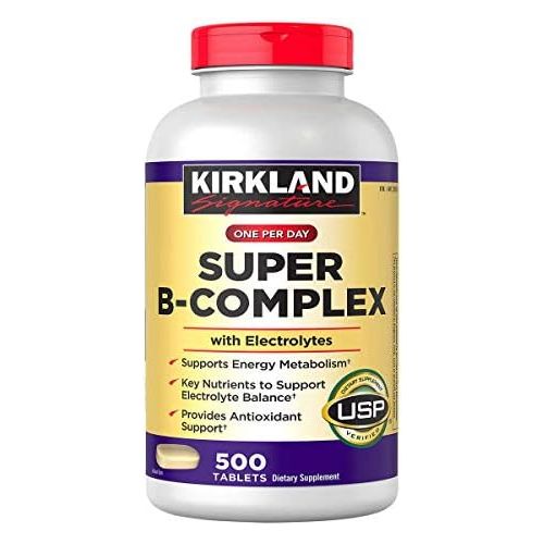  Kirkland Signature Super B-Complex (2-Pack) with Electrolytes (2 x 500 Tablets)