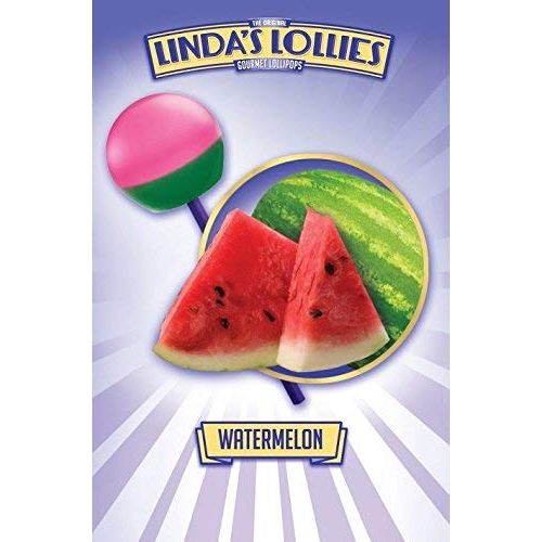  Lindas Lollies Gourmet Lollipops 24 Count Box Assorted Flavors - Nut, Gluten & Dairy Free - No Fat