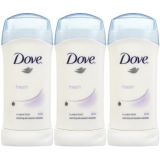 Dove Invisible Solid Deodorant, Fresh - 2.6 oz - 3 pk