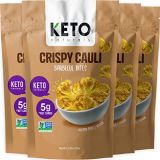 Real Naturals Keto Chips Low Carb Cauliflower Bites - 5g net carbs Cauliflower Chips Healthy Snacks for Kids and Adults (BBQ Flavor) Low Sugar Gluten free Vegan Paleo Atkins Food Low Carb Snacks
