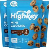 HighKey Keto Snacks Chocolate Cookies Low Carb Food - Gluten Free, Grain Free & No Sugar Added Snack - Healthy Diabetic, Paleo, & Ketogenic Desserts - Sugar Free Sweets - Mini Choc