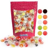 Fruidles Sugar-Free Premium Hard Candy Suckers, Mini Fruit Buttons Variety Pack, Kosher Certified Parve, Low-Sodium, Individually Wrapped (Tropical Mix, 16oz (1 Pound) 150Pcs)