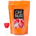 Oh! Nuts Valentines Day Candy Cherry Lollipops - Large Bulk Red Heart Shaped Hard Candy Pop Suckers (1 LB BAG)