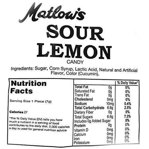  SweetGourmet.com SweetGourmet Matlows Sour Lemon Hard Candy | 1 Pound