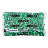 HERSHEYS KISSES Dark Green Foils Milk Chocolate Candy, Bulk, 66.67 Oz, Bag (400 Pieces)