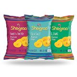 GLUTEN FREE - Roasted Plantain Chips - Mixed Pack of Shegraa Natural Snacks, Non-GMO, Kosher, Vegan - 15oz Pack of 3