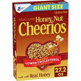 Honey Nut Cheerios, Cereal with Oats, Gluten Free, 27.2 oz