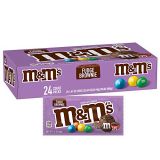 M&MS Fudge Brownie Singles Size Chocolate Candy, 1.41 oz. 24-Count Box