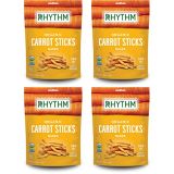 Rhythm Superfoods Carrot Sticks, Naked, Organic & Non-GMO, 1.4 Oz (Pack Of 4), Vegan/Gluten-Free Superfood Snacks