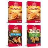 Kelloggs Town House Crackers, 3 Flavors Variety Pack, Ready to Dip Snacks (4 Count Case), 46.6 Ounce (Pack of 1)