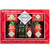 Thoughtfully Gifts, Tabasco Bloody Mary Gift Set, Includes Bloody Mary Cocktail Mix, Tabasco Pepper Sauce, Tabasco All-Purpose Seasoning, Spicy Peanuts and 2 Mason Jars (Contains N