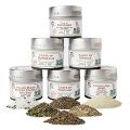 Gustus Vitae Luxury Gourmet Seasonings, Spices & Italian Black Truffle Sea Salt Collection - Non GMO - 6 Magnetic Tins - All Natural - Sustainably Sourced - Artisanal Spice Blends - Crafted in