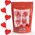 Fruidles Valentines Day Candy, Red Heart Shaped Hard Candy Suckers, Kosher Parve, Individually Wrapped (8 Oz Bag, Approximate 18 Lollipops)