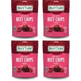Rhythm Superfoods Beet Chips, Naked, Organic and Non-GMO, 1.4 Oz (Pack of 4), Vegan/Gluten-Free Superfood Snacks