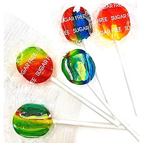  SweetGourmet.com SweetGourmet Sugarless Rainbow Pediatric Lollipops | Tooty-Fruity Flavor | 1 Pound
