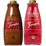 RTorani Torani Sauce 64 oz, (2 pack): Peppermint Bark + Pumpkin Pie coffee sauce
