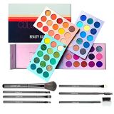 MYUANGO Eyeshadow Palette Color Board Eye Makeup Palette With Brushes Set Palettes Mattes and Shimmers Makeup Pallet Long Lasting Easy Blending