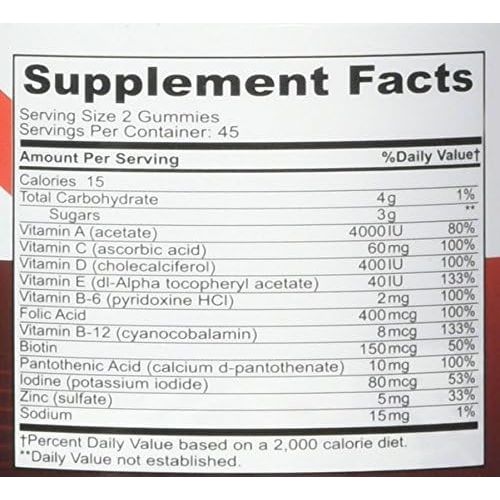  Bariatric Food Expert Bariatric Multivitamin, Gummy 90 Chews.