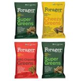 Forager Project Organic Leafy Green Chips, 4 Pack Variety - Corn & Gluten Free - Made with Kale & Spinach (Super Greens, Cheezy Greens, Chipotle BBQ)