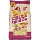 LATE JULY Snacks Restaurant Style Chia & Quinoa Tortilla Chips, 11 oz. Bag, Pack of 9