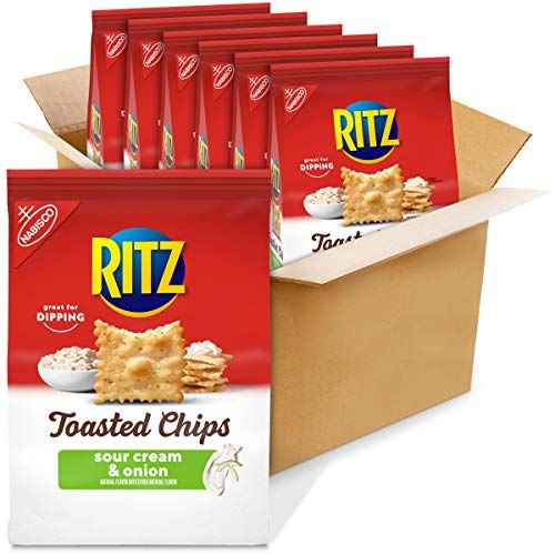  RITZ Toasted Chips Sour Cream and Onion Crackers, 6 - 8.1 oz Bags