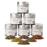 Gustus Vitae Salt-Free Gourmet Seasoning Collection | Non-GMO | 6 Magnetic Tins | Small Batch Spice Blends