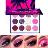 Kilshye Matte Glitter Eyeshadow Palette Set Blend 12 Color High Pigmented Eye Shadow Makeup Shinny Purple Colorful Cosmetics Eyeshadows Valentines Day Present for Women and Girls