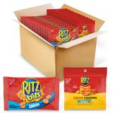 Ritz Bits Crackers & Crispers Cheddar Chips Variety Pack, Snack Packs, Cheese, 48 Count