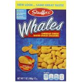 Stauffers Whales Snack Crackers, Baked Cheddar, 7 Ounce