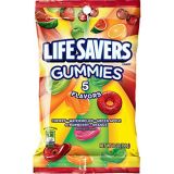 LIFE SAVERS 5 Flavors Gummies Candy Bag, 7 ounce (Pack of 12)