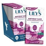 Birthday Cake White Chocolate Bar By Lilys Sweets | Stevia Sweetened, No Added Sugar, Low-Carb, Keto Friendly | Fair Trade, Gluten-Free & Non-Gmo | 2.8 Ounce, 12 Pack