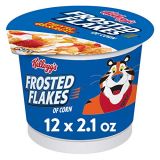 Kelloggs Frosted Flakes, Breakfast Cereal in a Cup, Fat-Free, Bulk Size, 12 Count (Pack of 2, 12.6 oz Trays)