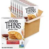 Good Thins Barbecue Rice & Sweet Potato Snacks Gluten Free Crackers, 6 - 3.5 oz Boxes