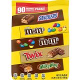 Mars SNICKERS, M&MS Milk Chocolate, M&MS Peanut, TWIX & MILKY WAY Candy Variety Mix, 45.45 Ounces, 90 Pieces